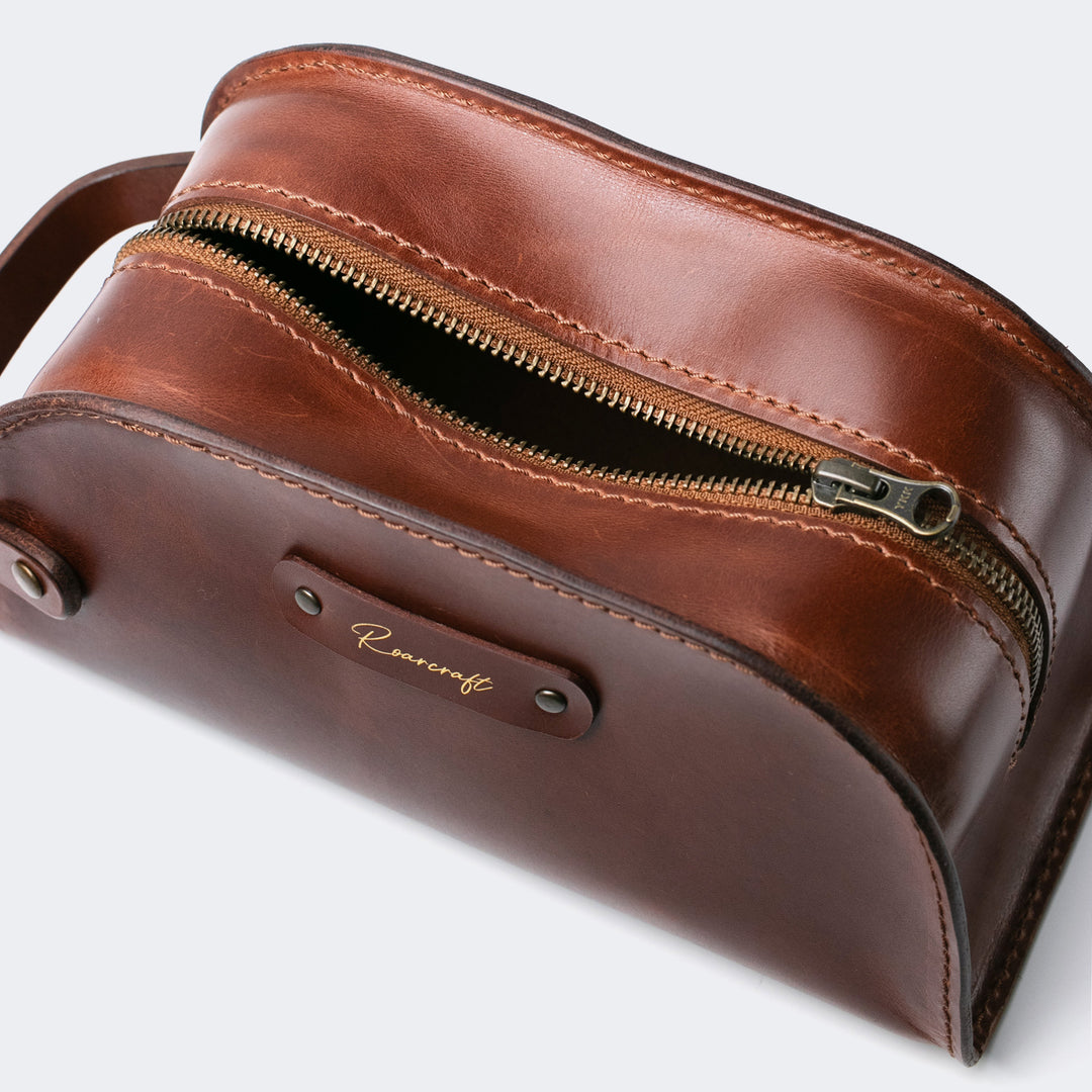 Deri Dopp Kit - Makyaj Çantası - Leather Case