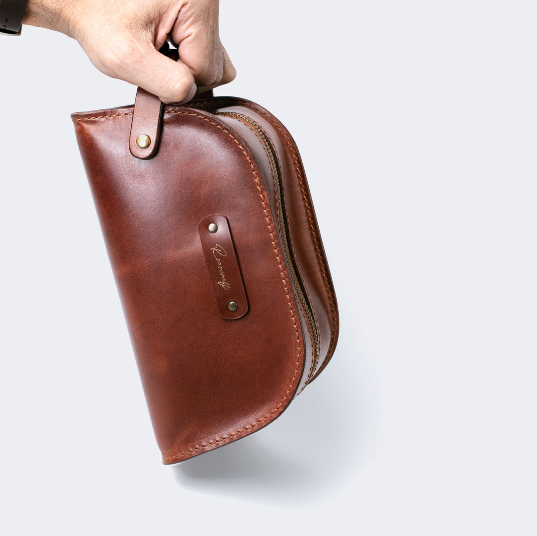Deri Dopp Kit - Makyaj Çantası - Leather Case