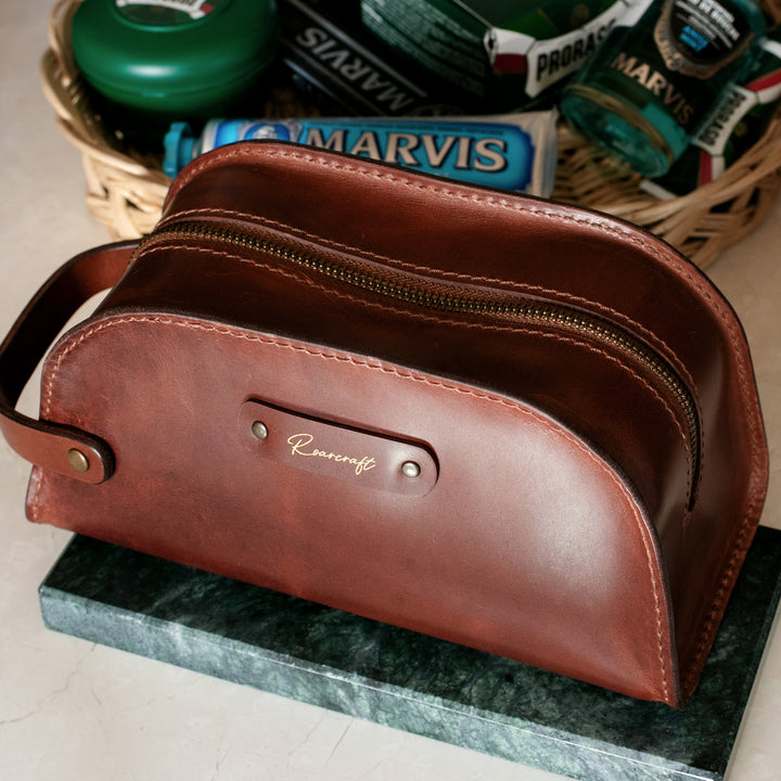 Deri Dopp Kit - Makyaj Çantası - Leather Case