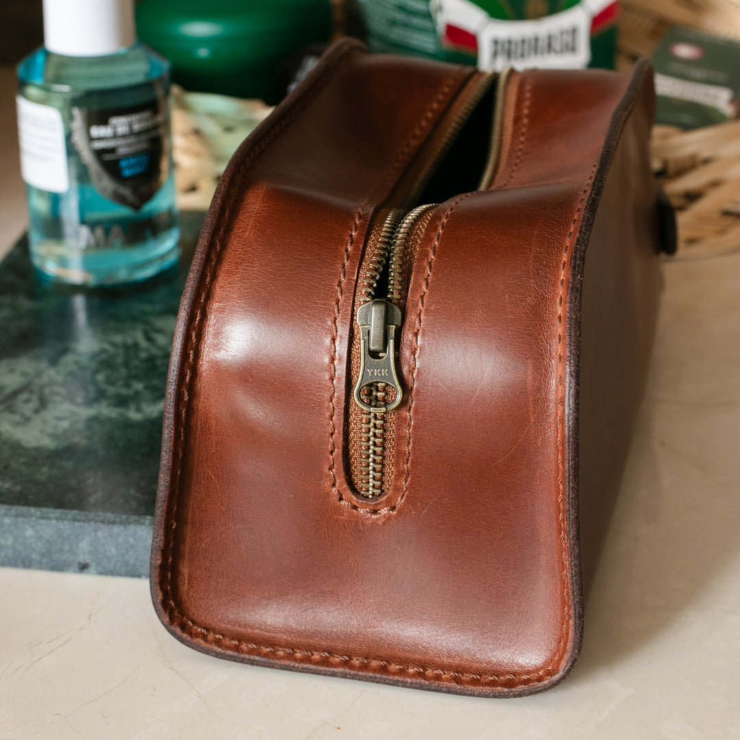 Deri Dopp Kit - Makyaj Çantası - Leather Case