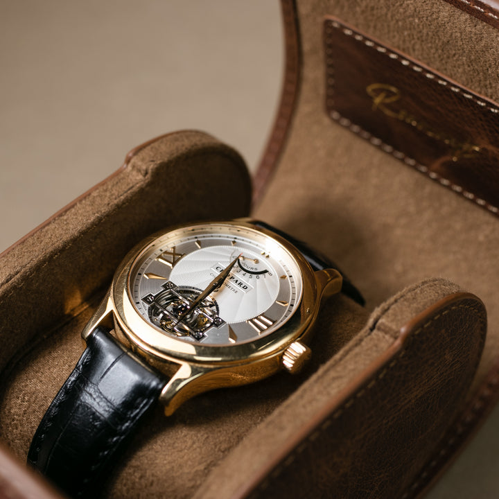 Tekli Deri Saat Kutusu - Tobacco - Watch Roll - Aksesuar