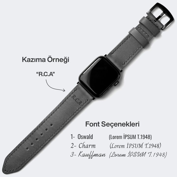 VegTan Deri Apple Watch Kayışı - Mocha - Roarcraft TR