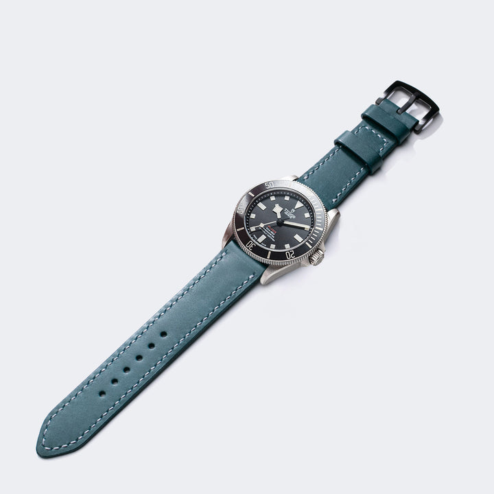 Pueblo Çift Katlı Deri Saat Kayışı - Dusk Blue