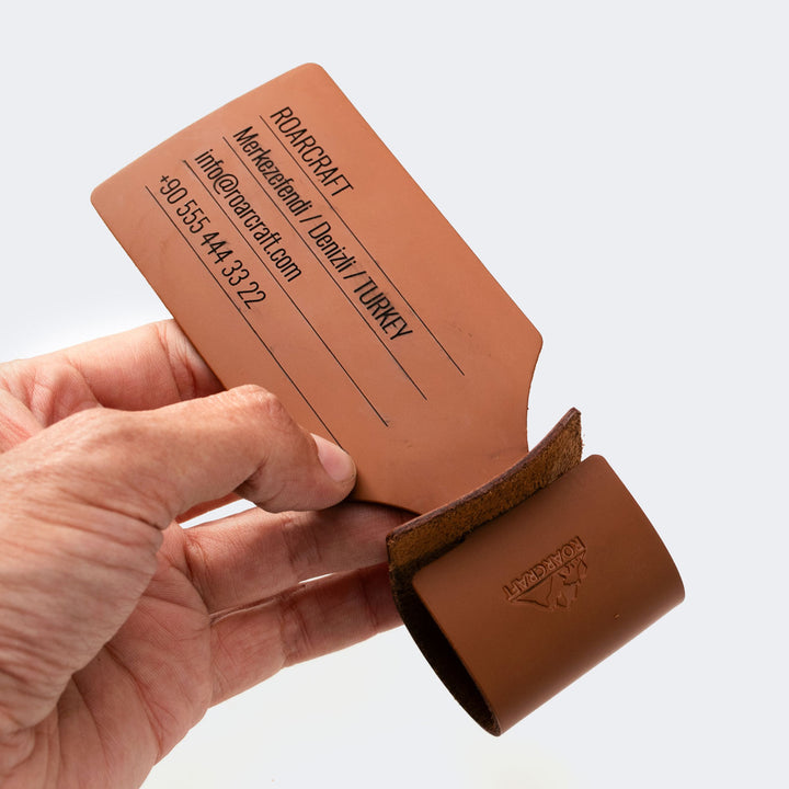 Deri Bavul Etiketi - Kişiye Özel İsim