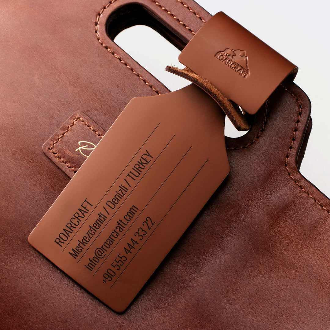 Deri Bavul Etiketi - Kişiye Özel İsim