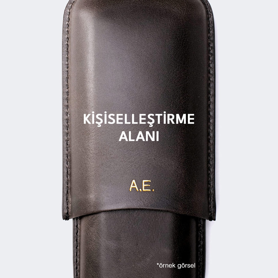 Tekli Deri Puro Kılıfı - Antrasit