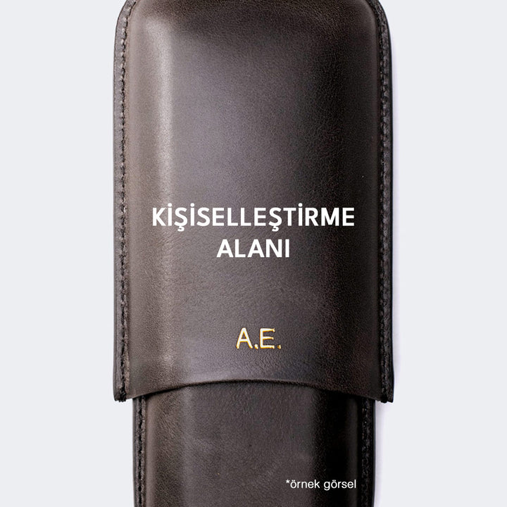 Tekli Deri Puro Kılıfı - Antrasit