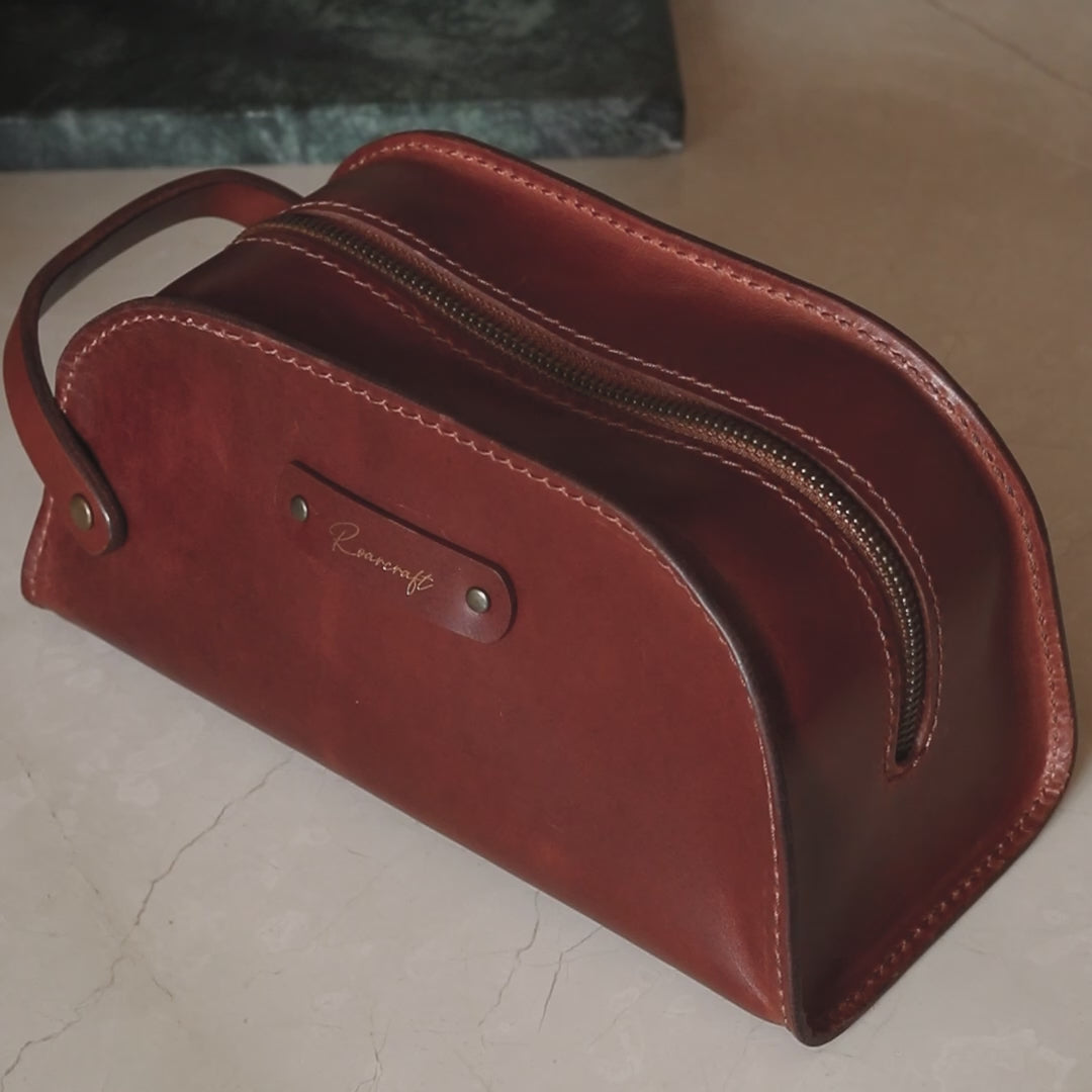 Deri Dopp Kit - Kişisel Bakım Çantası
