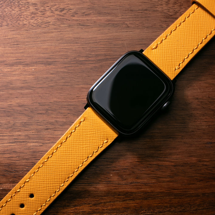 Saffiano Amber Deri Apple Watch Kayış