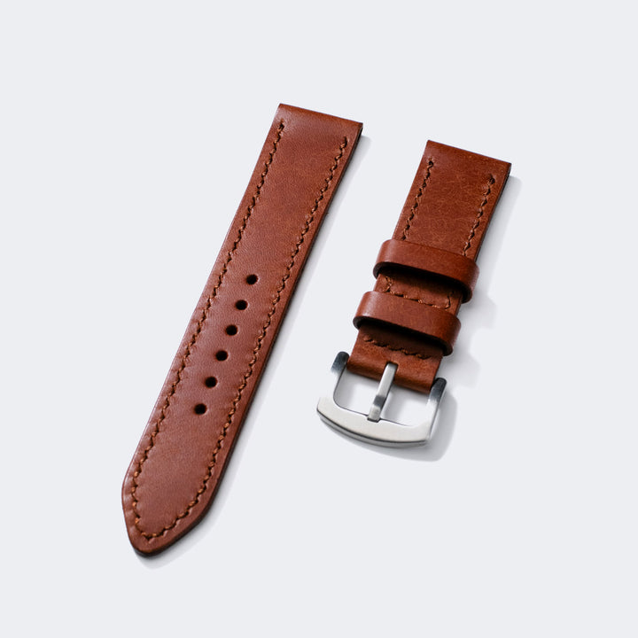 Pueblo Çift Katlı Deri Saat Kayışı - Çikolata