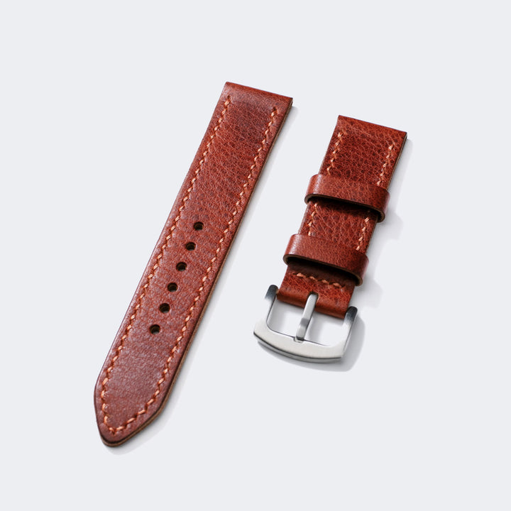 Çift Katlı Pueblo Deri Saat Kayışı - Burgundy