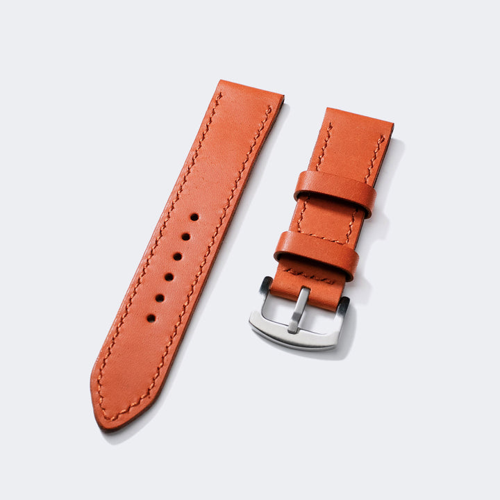 Pueblo Çift Katlı Deri Saat Kayışı - Orange