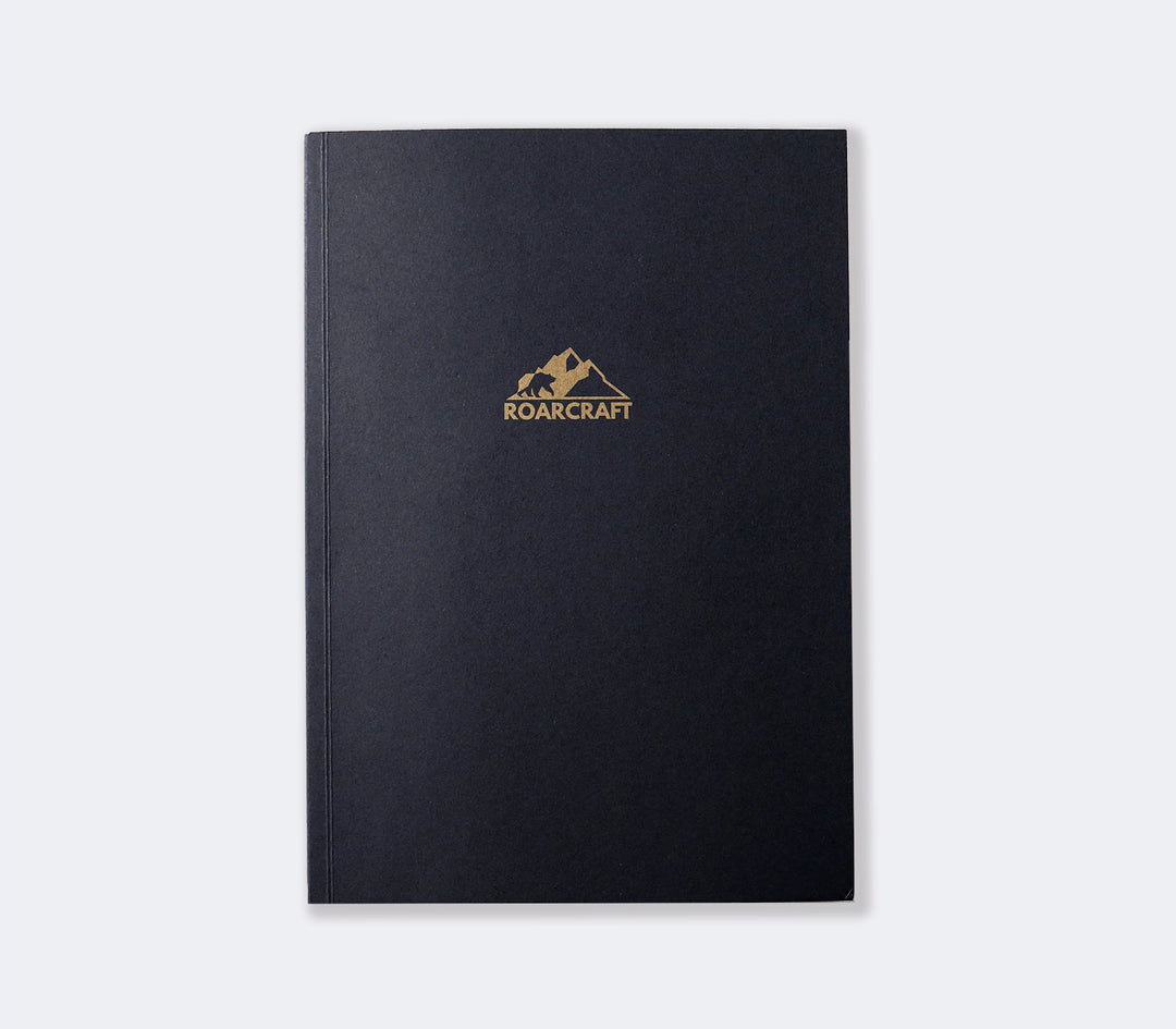 Siyah Kapaklı Çizgisiz A5 Defter - Roarcraft TR