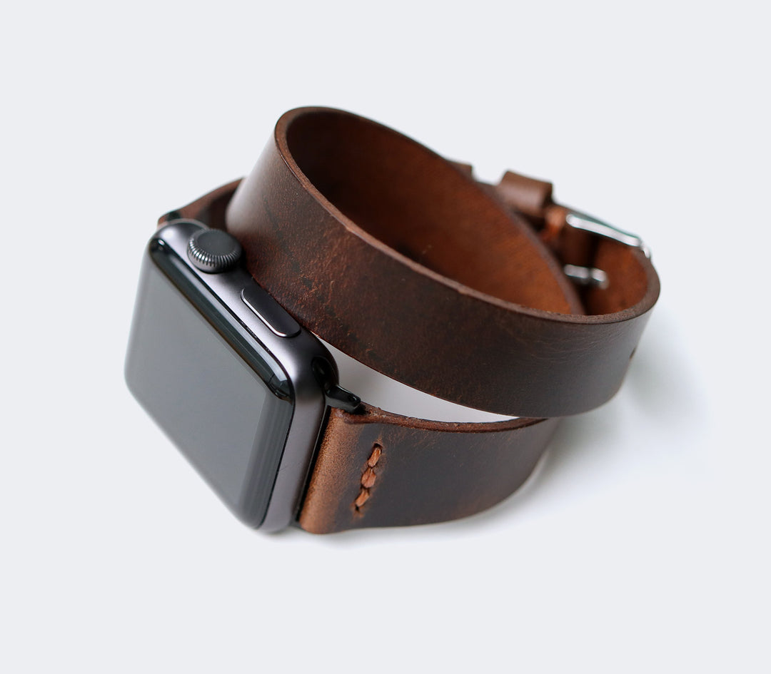 Apple Watch Double Tour Deri Kordon - Roarcraft TR