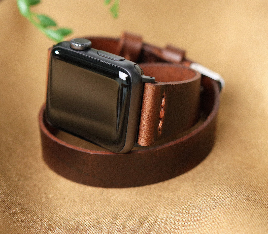 Apple Watch Double Tour Deri Kordon - Roarcraft TR