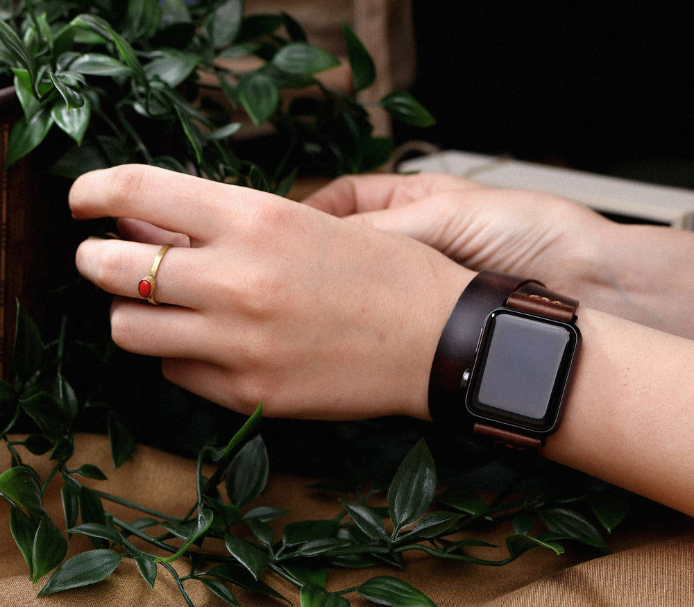 Apple Watch Double Tour Deri Kordon - Roarcraft TR