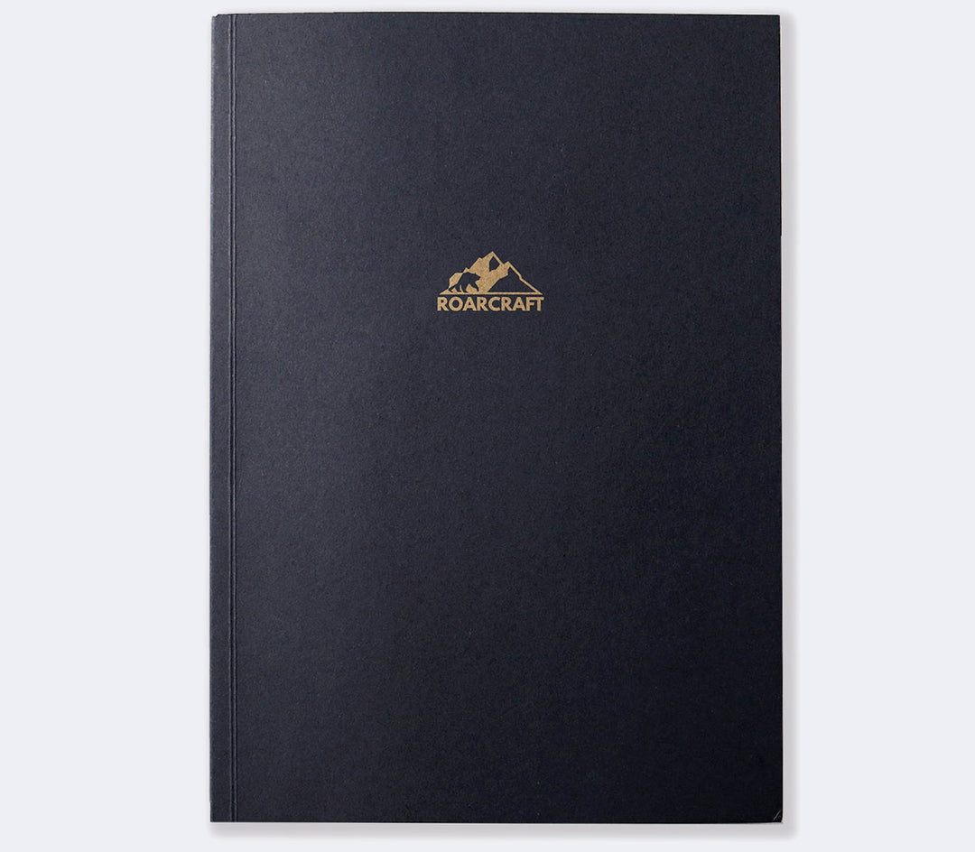 Siyah Kapaklı Çizgisiz A4 Defter - Roarcraft TR