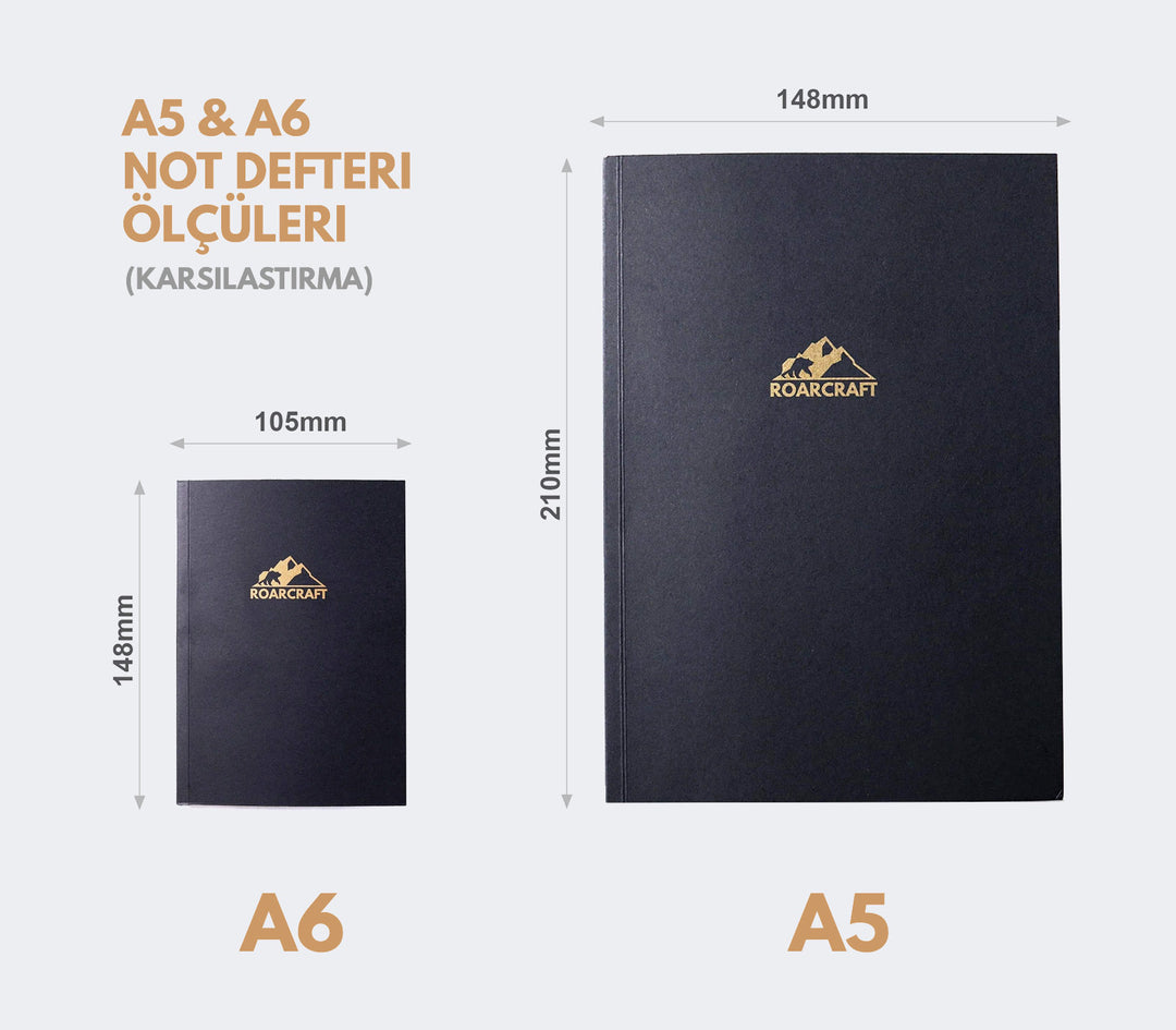 A5 Defter Deri Kılıf Organizer - Roarcraft TR