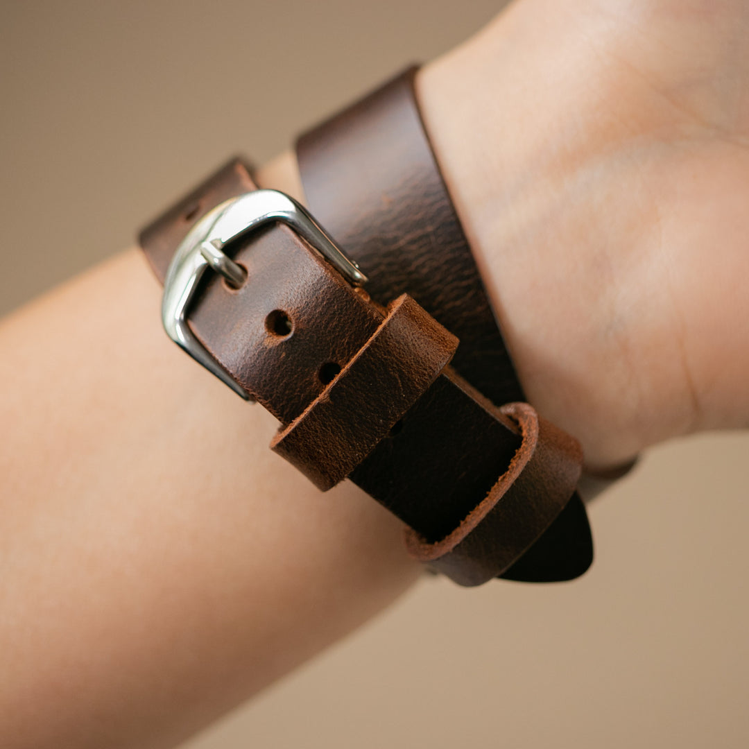 Apple Watch Double Tour Deri Kordon - Roarcraft TR