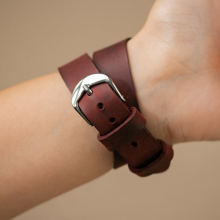 Apple Watch Double Tour Deri Kordon - Roarcraft TR