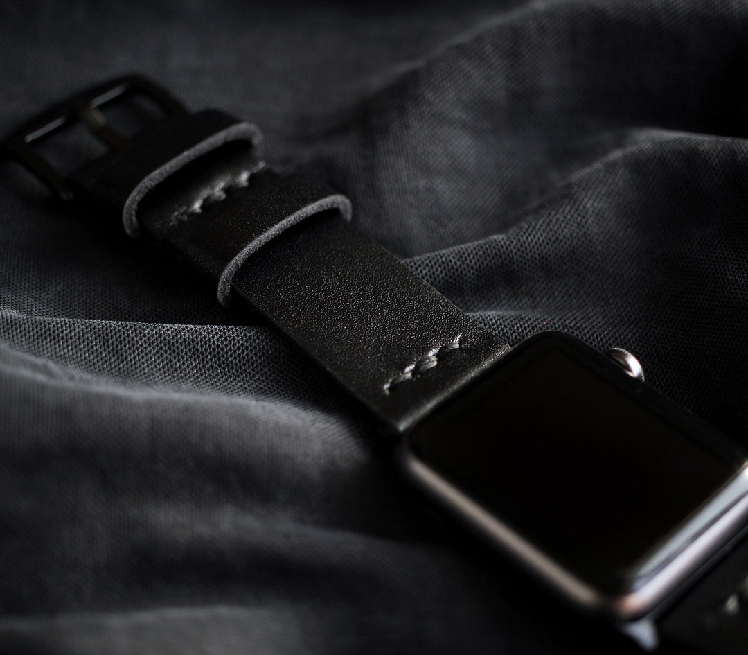 Apple Watch Deri Kordon - Siyah