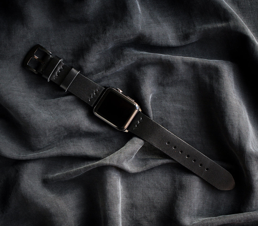 Apple Watch Deri Kordon - Siyah