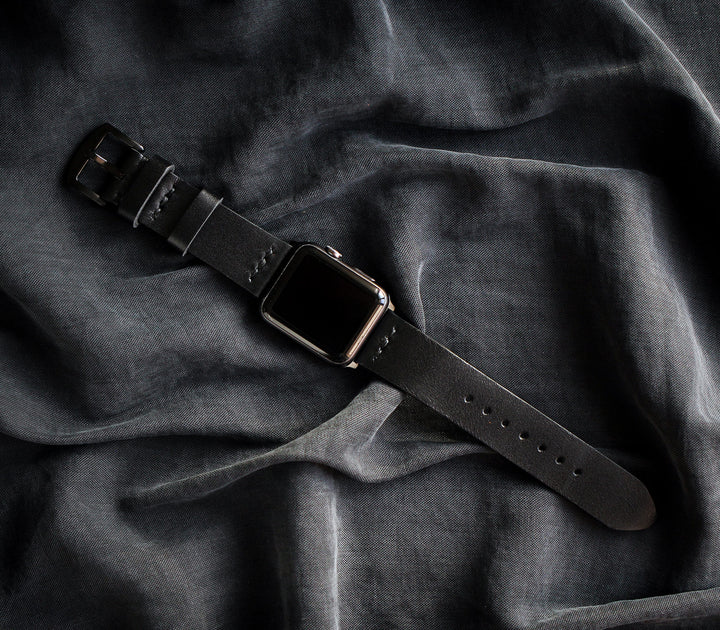 Apple Watch Deri Kordon - Siyah