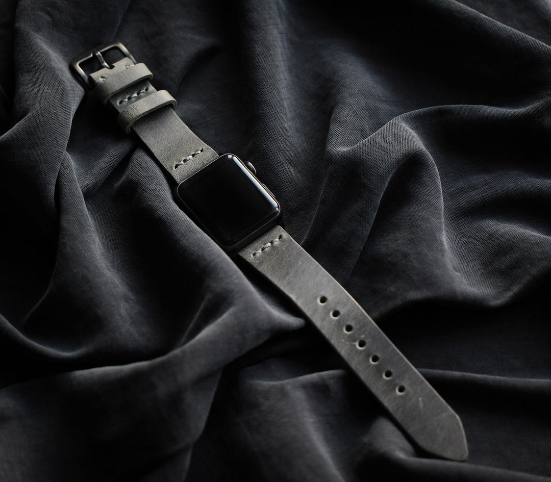 Apple Watch Deri Kordon - Antik Gri