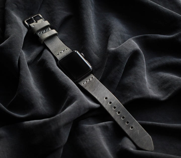 Apple Watch Deri Kordon - Antik Gri