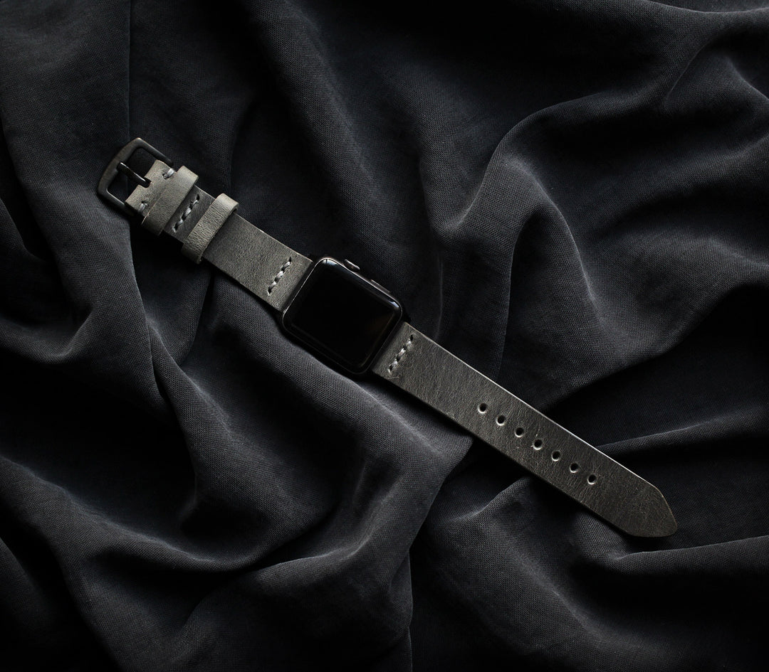 Apple Watch Deri Kordon - Antik Gri