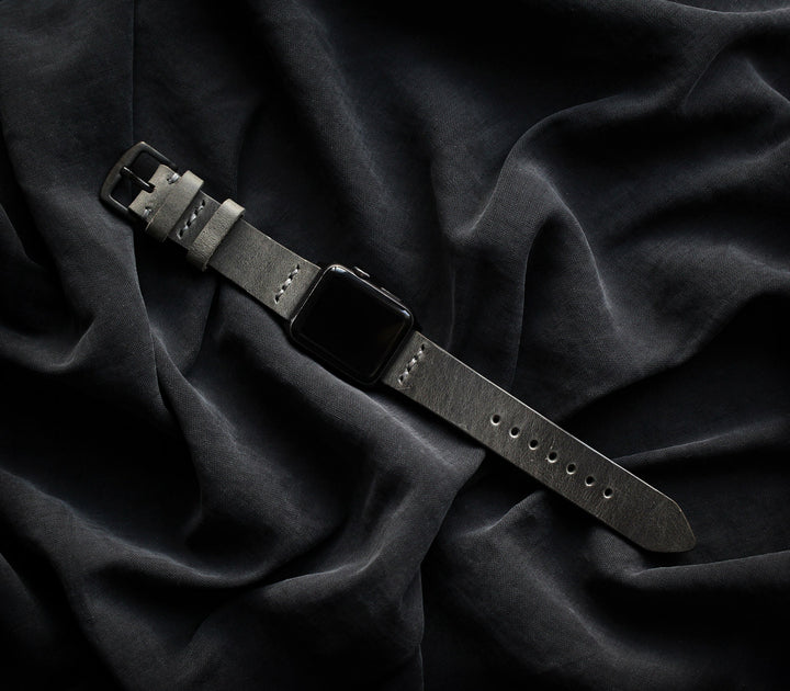 Apple Watch Deri Kordon - Antik Gri