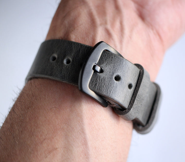 Apple Watch Deri Kordon - Antik Gri