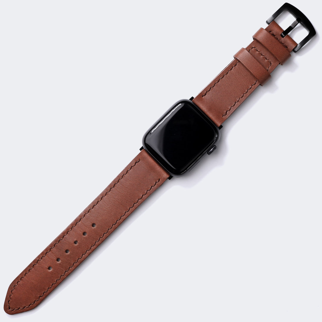 VegTan Deri Apple Watch Kayışı - Mocha - Roarcraft TR