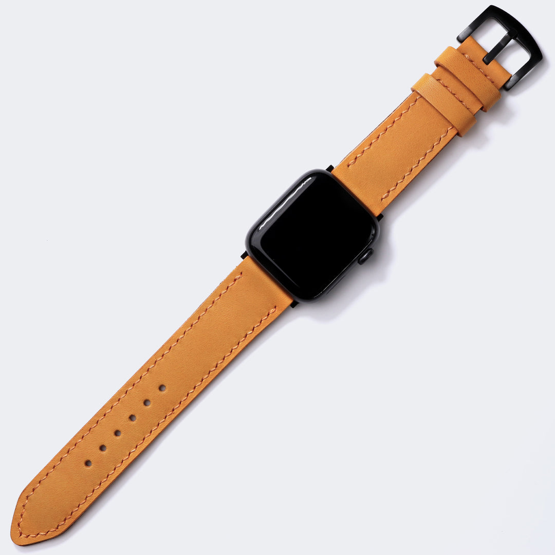 VegTan Deri Apple Watch Kayışı - Sunflower - Roarcraft TR