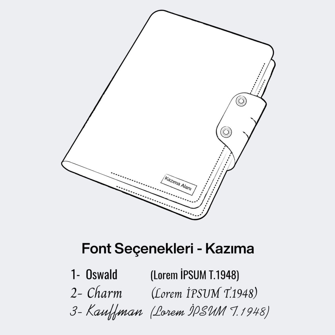kişiye özel defter kılıfı