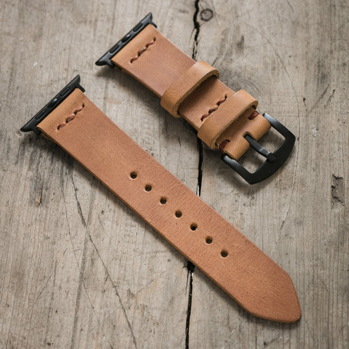 Tek Kat Deri Apple Watch Kordon - Hardal - Roarcraft TR