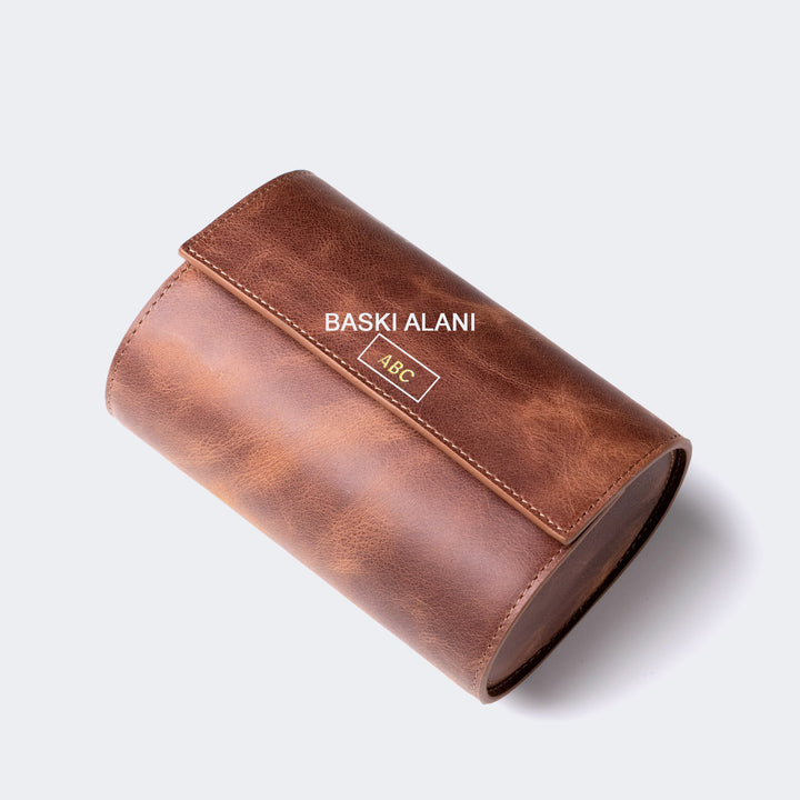 İkili Deri Saat Kutusu - Watch Roll - Aksesuar